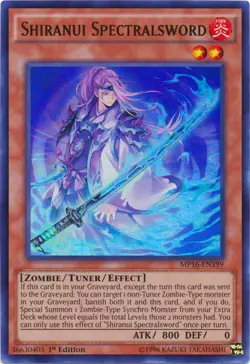 Yugioh! LP Shiranui Spectralsword - MP16-EN199 - Ultra Rare - 1st Edition Lightl - Image 1