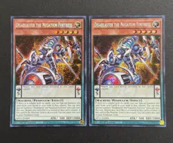 2025 YUGIOH MP25 1ST ED SECRET RARE DISABLASTER NEGATION FORTRESS X2 NM SET - Image 1