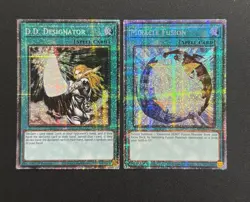 2025 YUGIOH MP25 1ST ED STARLIGHT RARE DD DESIGNATOR & MIRACLE FUSION NM SET - Image 1