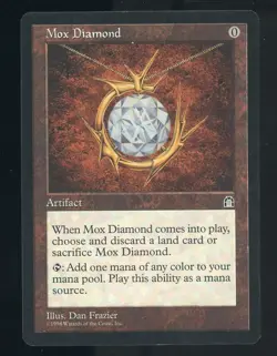 Magic: The Gathering Mox Diamond Stronghold Artifact Card Wizards of the Coast - Image 1