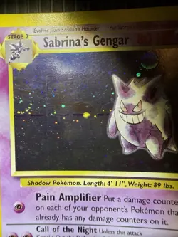 Pokemon TCG Sabrina's Gengar Gym Heroes Holo Rare Card 14/132 MP - Image 5