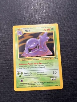 NM (Unlimited) Pokemon MUK Card FOSSIL Set 13/62 Holo Rare - Image 1