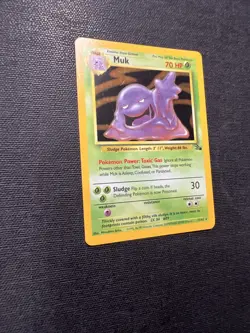 NM (Unlimited) Pokemon MUK Card FOSSIL Set 13/62 Holo Rare - Image 5