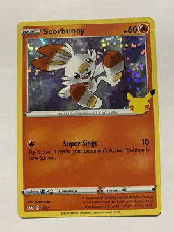 Mcdonalds Pokemon 25th Anniversary Card Holo Scorbunny And Holo Litten - Image 4