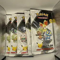 5 Sealed Pokemon First Partner Pack Jumbo Cards Celebrations 25th Anniversary - Image 1