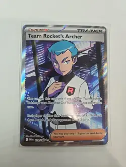 Pokemon TCG Team Rockets Archer Ultra Rare Full Art Card 223/182 Destined Rivals - Image 1