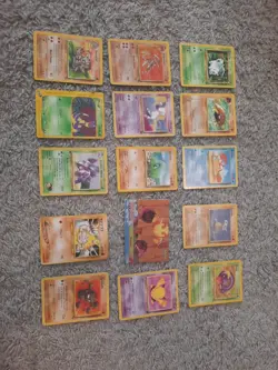 Vintage Pokemon Card 15 Lot: 3 First Editions - Image 1