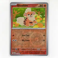 Pokemon TCG Growlithe 027/182 Sv10: Destined Rivals Reverse Holo Card EN-NM 2025 - Image 1