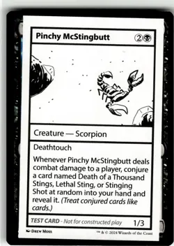 PINCHY MCSTINGBUTT Mystery Booster 2 Playtest Cards #NN MB2PC(NM+)(MTG) - Image 1