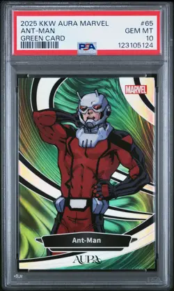2025 KAKAWOW AURA MARVEL GREEN CARD #65 ANT-MAN 17/25 PSA 10 - Image 1
