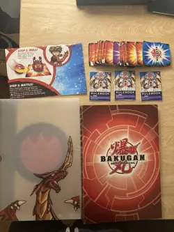 Bakugan Battle Brawlers Binder Card Case DRAGONOID, 83 cards, poster, 3 rulebook - Image 1
