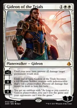 Gideon of the Trials - Foil Magic mtg Light Play, English Amonkhet x1 - Image 1