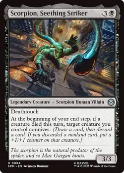 SCORPION, SEETHING STRIKER x4 mtg NM-M Marvel's Spider-Man 4 Unc - Image 1