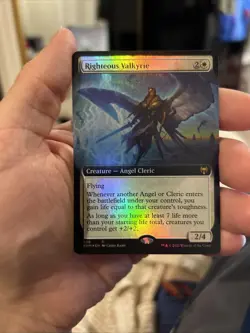 Righteous Valkyrie NM Extended Art Foil Kaldheim Magic The Gathering MTG - Image 1