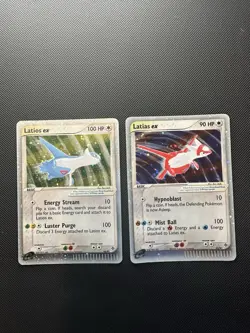 Latios EX 94/97 and Latias EX 93/97 Holo 2003 Pokemon Dragon NM Swirls - Image 1