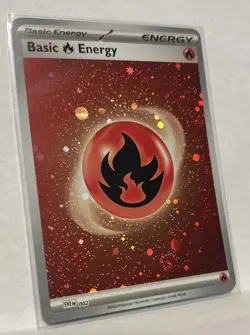 Pokemon Fire Energy SVE 002 Scarlet & Violet 151 Cosmos Holo NM - Image 1