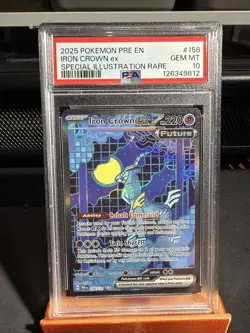 2025 POKEMON PRE EN-PRISMATIC EVOLUTIONS #158 IRON CROWN ex PSA 10 - Image 1