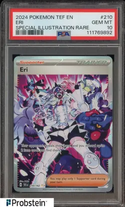 2024 Pokemon TEF EN Special Illustration Rare #210 Eri PSA 10 GEM MINT - Image 1
