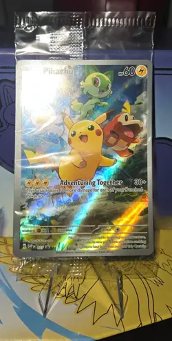 Pokemon TCG Pikachu 027 Paldea Evolved ETB Promo - Illustration, Sealed - Image 1