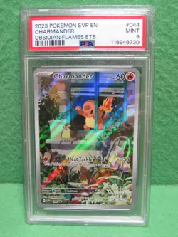 PSA 9 Mint 2023 Pokemon - Obsidian Flames ETB - Charmander # 044 - Image 1