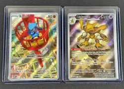 Riolu 010 + Alakazam 009 MEP Pokemon Mega Evolution ETB Black Star Promo IR Holo - Image 1