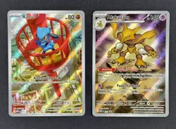 Riolu 010 + Alakazam 009 MEP Pokemon Mega Evolution ETB Black Star Promo IR Holo - Image 2