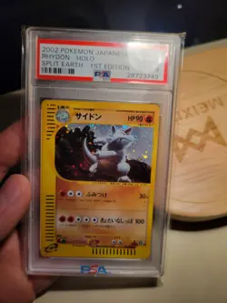 Pokemon Rhydon Holo 055/088 from Japanese Split Earth 1st Ed Psa 9 - Image 1