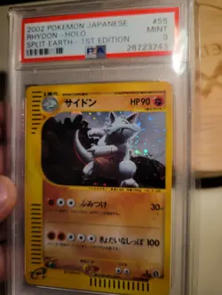 Pokemon Rhydon Holo 055/088 from Japanese Split Earth 1st Ed Psa 9 - Image 2