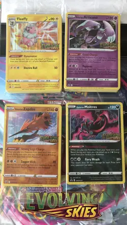 Pokemon Evolving Skies Prerelease Pack SWSH122 SWSH123 SWSH124 SWSH125 Sealed - Image 1