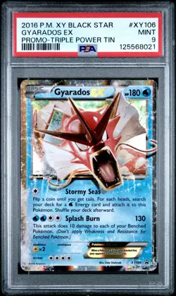 PSA 9 2016 POKEMON Gyarados EX XY106 XY Holo PROMO - Image 1