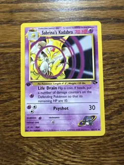 Sabrina's Kadabra 58/132 Gym Challenge 1st Edition Regular Pokemon - Image 1