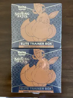 (2) Pokemon TCG Shining Fates Elite Trainer Box ETB SEALED ( 1 W/ small Tear) 820650808173 - Image 1