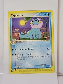 Pokemon TCG Vaporeon Sandstorm 25/100 Regular Rare LP. - Image 1