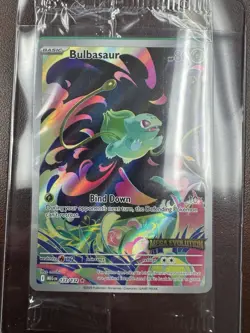 Pokemon TCG Bulbasaur 133/132 Mega Evolutions Box Topper Promo SEALED - Image 1