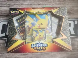 Pokemon TCG Shining Fates Pikachu V Box/ 1 Rip On Front - Image 1