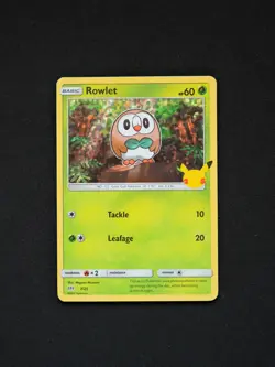 Pokemon TCG Rowlet McDonald's 25th Promo 7/25 Holo LP - Image 1
