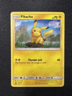 Pikachu SM183 - Sun & Moon Black Star Holo Promo - Pokemon TCG NM - Image 1