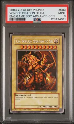 2003 YU-GI-OH! PROMO #003 THE WINGED DRAGON OF RA PSA 9 - Image 1