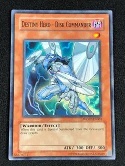 YUGIOH DESTINY HERO DISK COMMANDER WC07-EN003 SUPER NM - Image 1