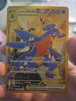 Cynthia's Garchomp EX Gold Hyper Rare Card 241/182 Destined Rivals - Image 1