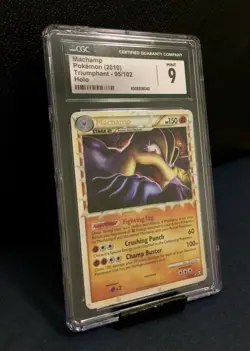 Machamp (Prime) 95/102 HeartGold Soulsilver Triumphant Holo, Pokemon card, CGC 9 - Image 1