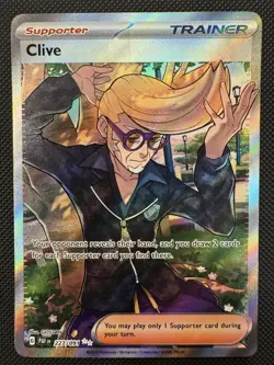 Pokemon Card Clive 227/091 Ultra Rare Trainer Paldean Fates Near Mint - Image 1