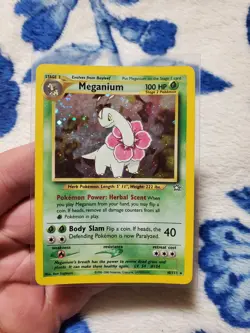 Pokemon TCG Meganium Neo Genesis Holo Rare Card 10/111 MOD PLAYED - Image 1