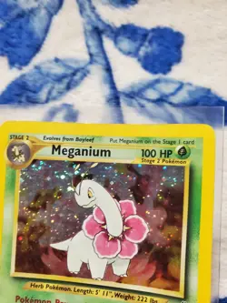 Pokemon TCG Meganium Neo Genesis Holo Rare Card 10/111 MOD PLAYED - Image 2