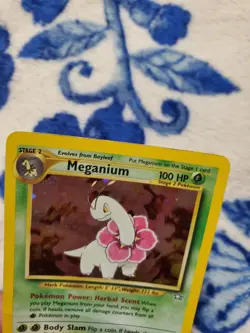 Pokemon TCG Meganium Neo Genesis Holo Rare Card 10/111 MOD PLAYED - Image 5