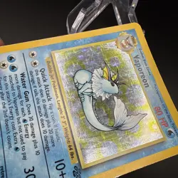 Pokemon TCG Vaporeon 12/64 Jungle Holo Rare Unlimited Card LP/MP Condition - Image 2