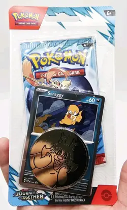 Pokemon TCG Journey Together Scraggy Booster Checklane Blister Pack Sealed Card - Image 1