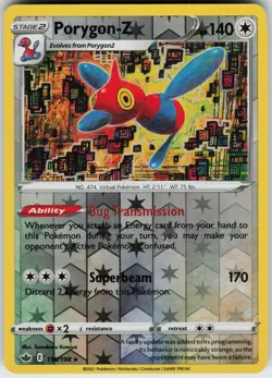 Pokemon Porygon-Z 118/198 SWSH06: Chilling Reign NM Reverse Holo card - Image 1