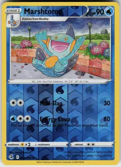 Pokemon Marshtomp 063/264 SWSH08: Fusion Strike NM Reverse Holo card - Image 1