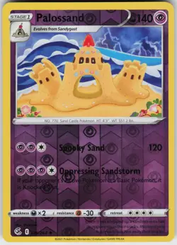 Pokemon Palossand 126/264 SWSH08: Fusion Strike NM Reverse Holo card - Image 1